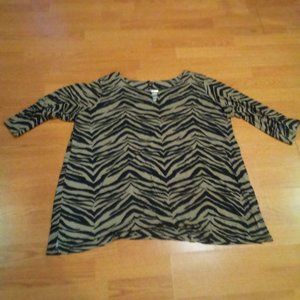 Iman tunic black and tan size 3X